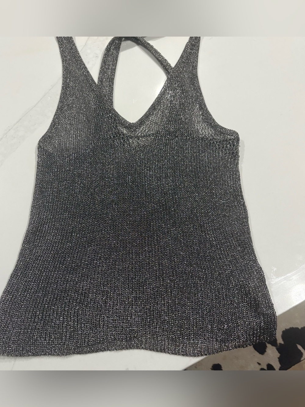 Free People Metal Mesh Tank Top - Free People Intimately Metallic Knit Tank Top